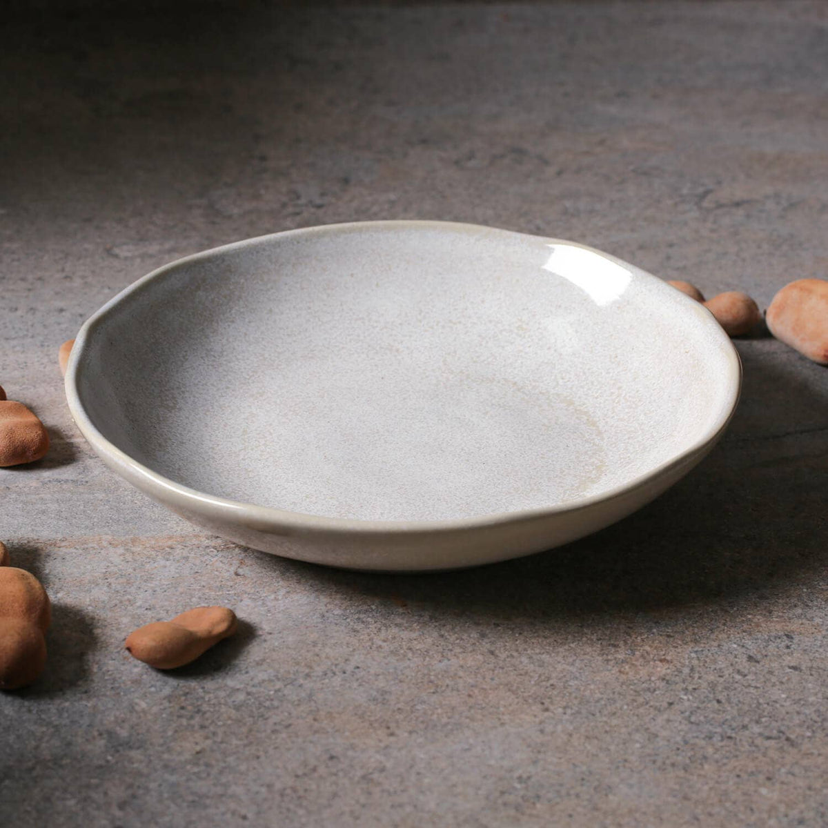 Salad Bowl 28 Oz Ceramic Home Decor, Latte