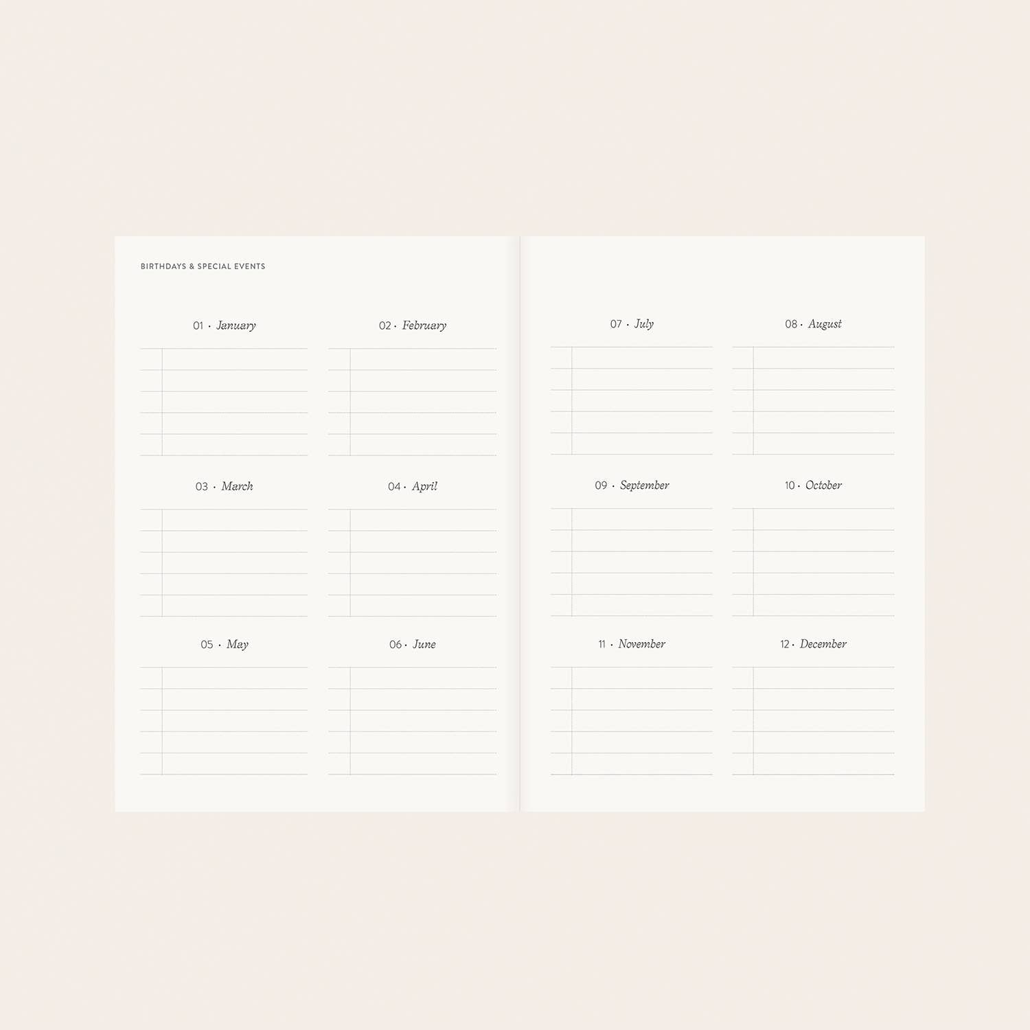 HERBARIUM | LINEN-BOUND UNDATED PLANNER