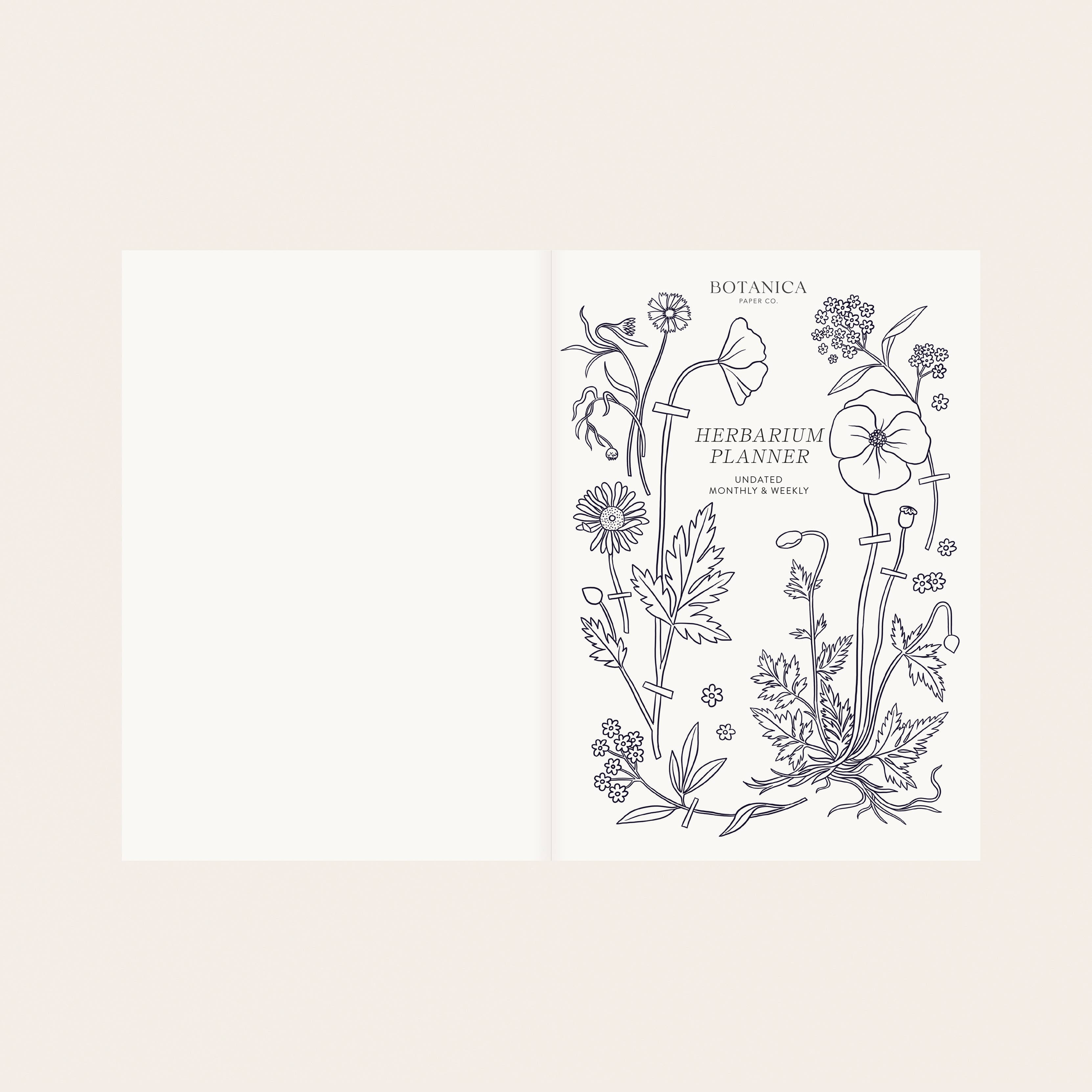 HERBARIUM | LINEN-BOUND UNDATED PLANNER