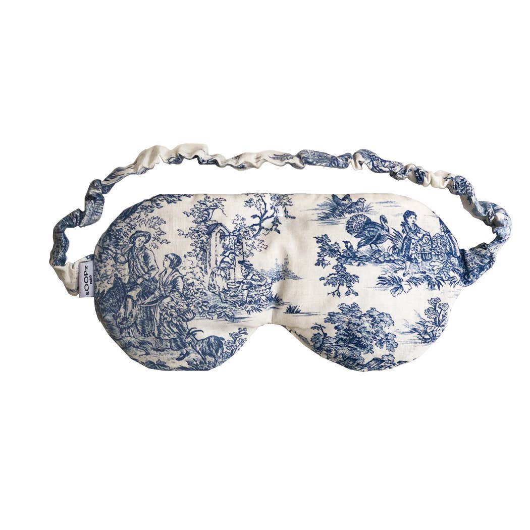 EYE MASK | Toile de Jouy Blue