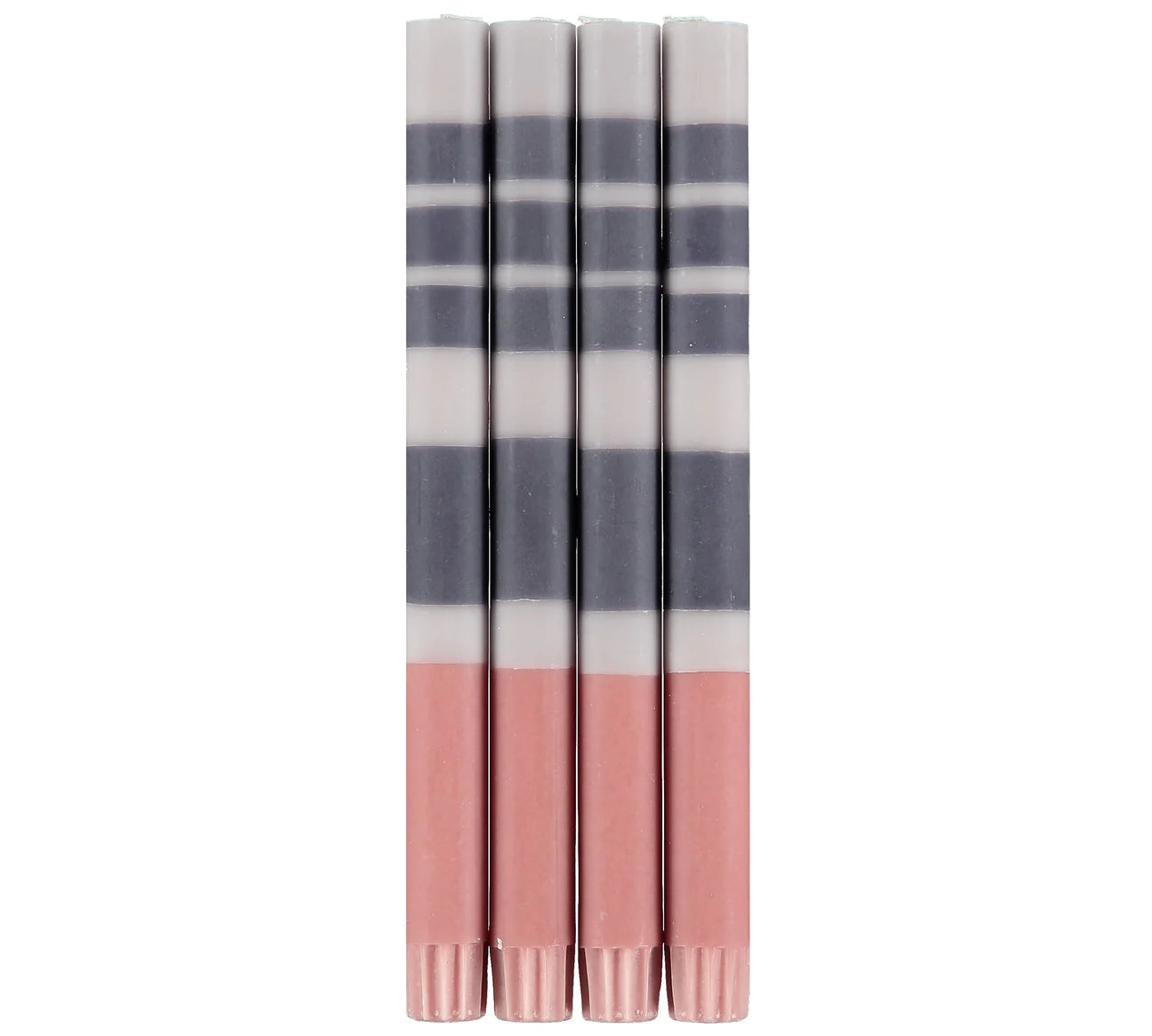 10'' H Striped, Eco Dinner Candles, Gift Box of 4