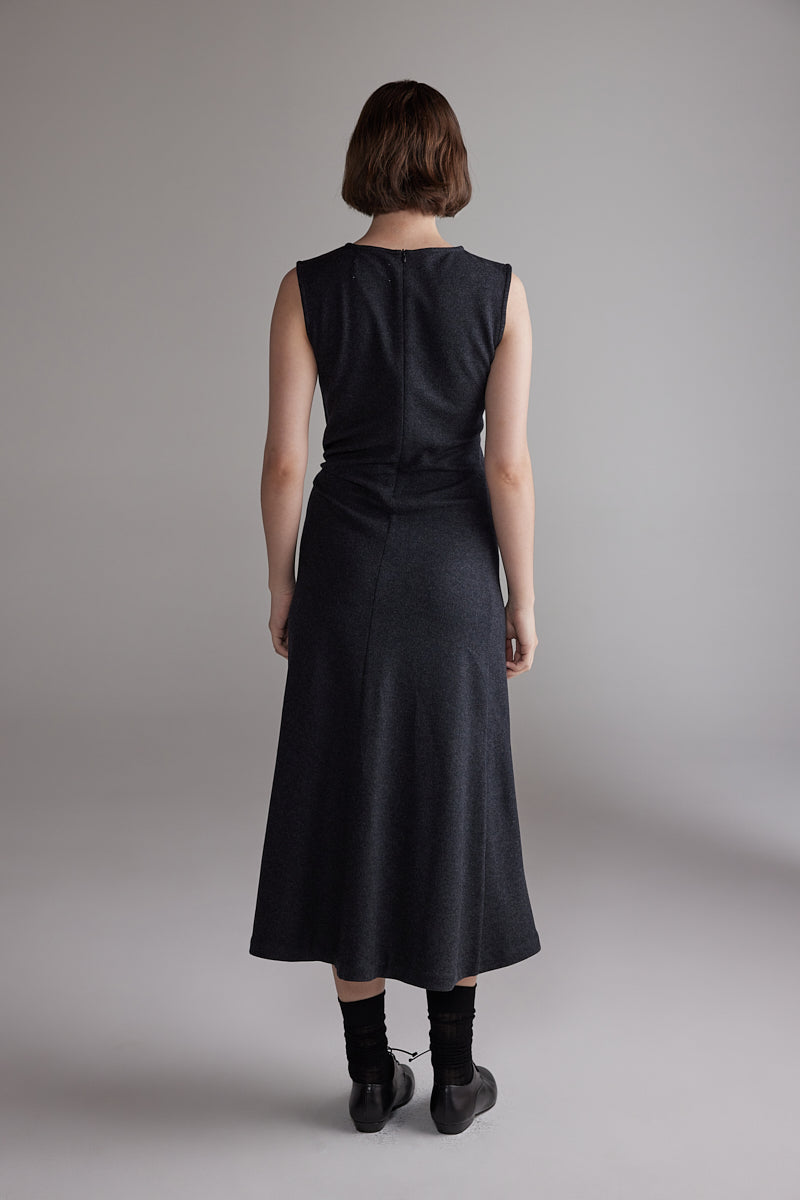Twist Waist Wool Dress
