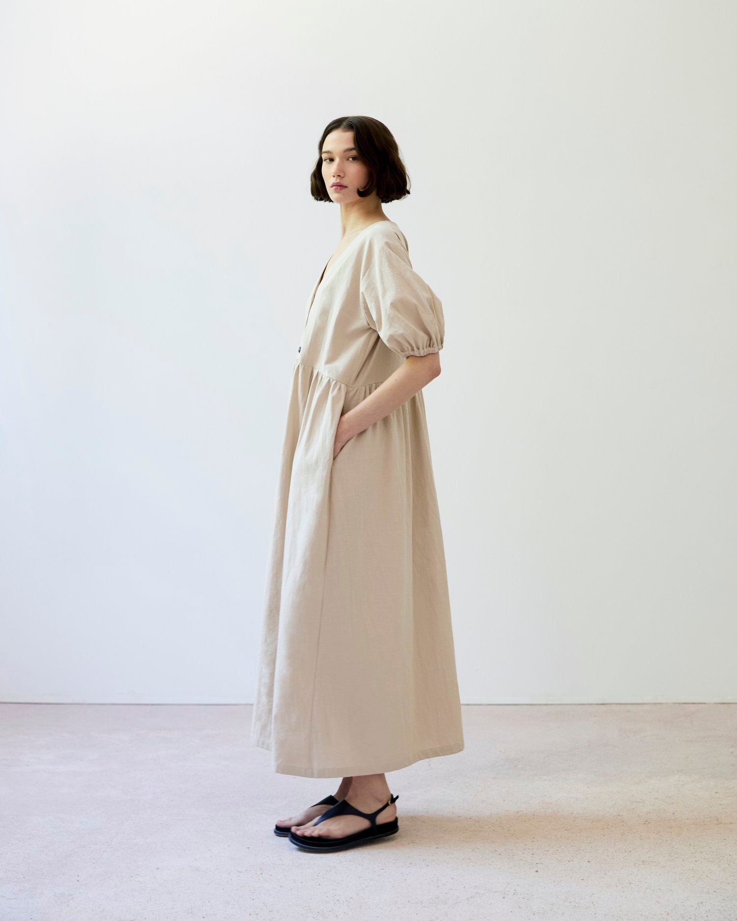 Blake Cotton Dress Sand