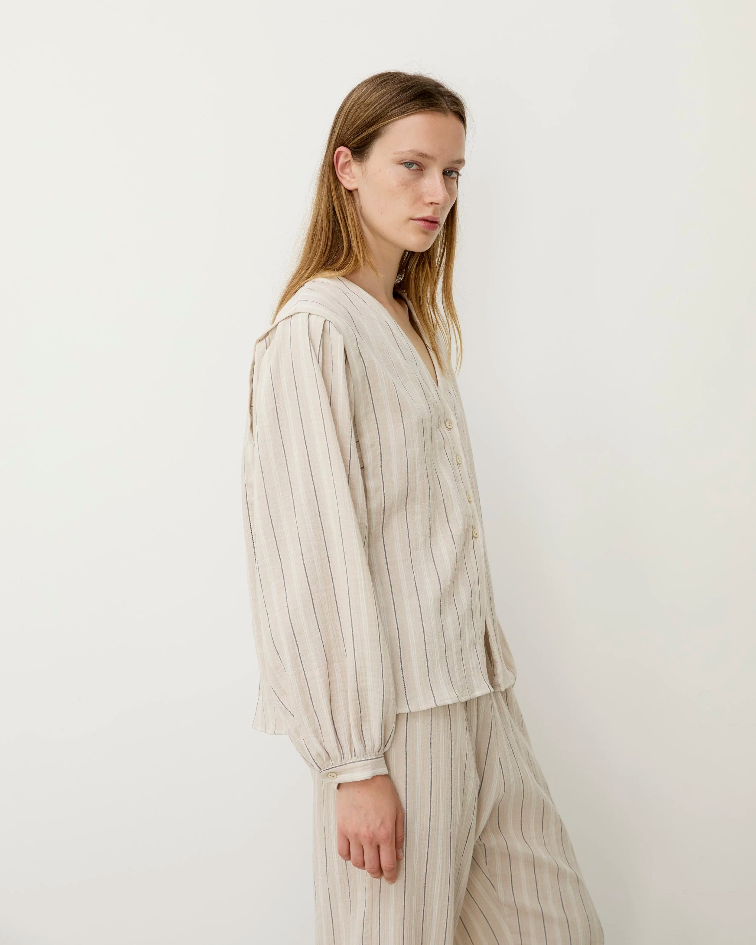 Rodas Ecru Stripes Shirt