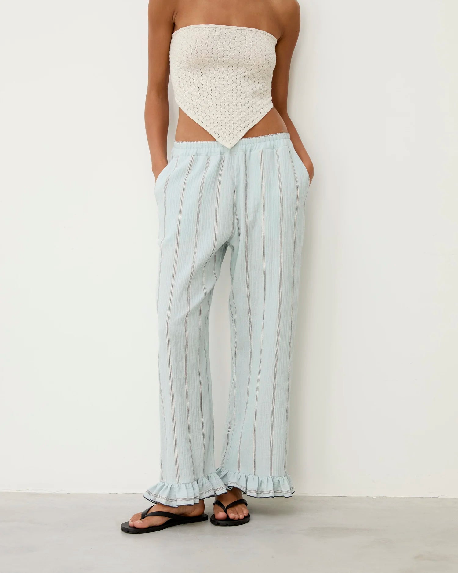 Norte Light Blue Stripes Trousers