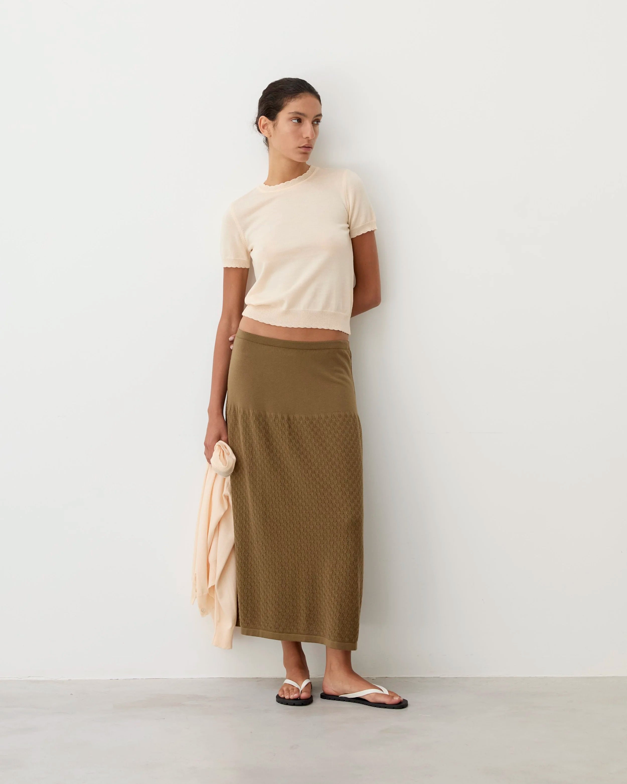 Espina Peach Merino Top