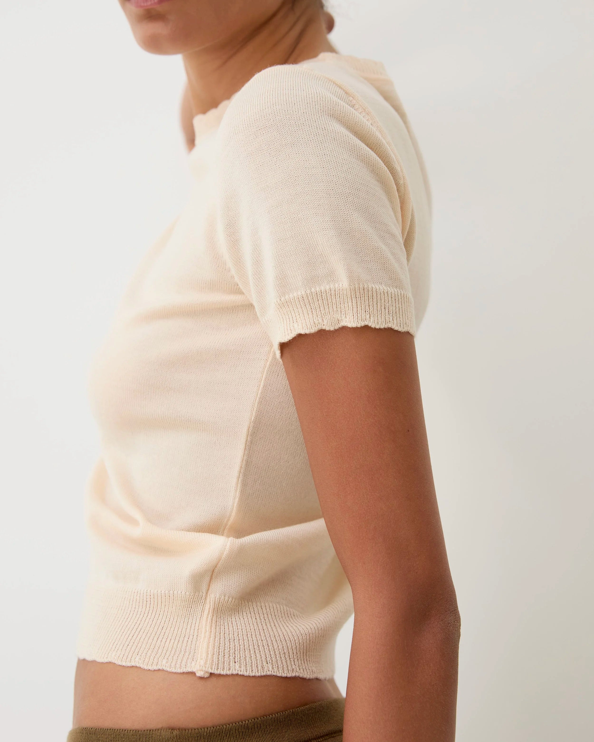 Espina Peach Merino Top