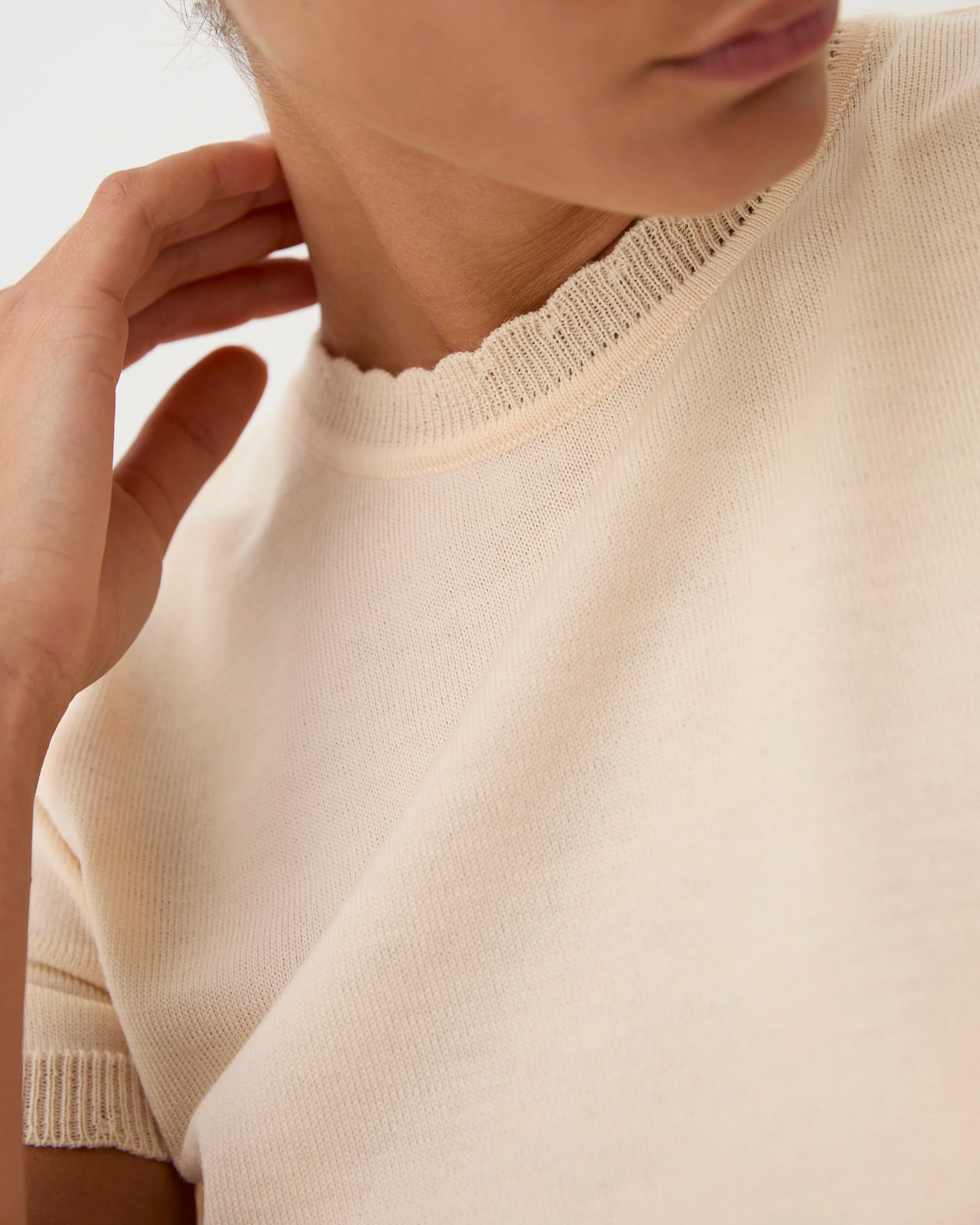 Espina Peach Merino Top