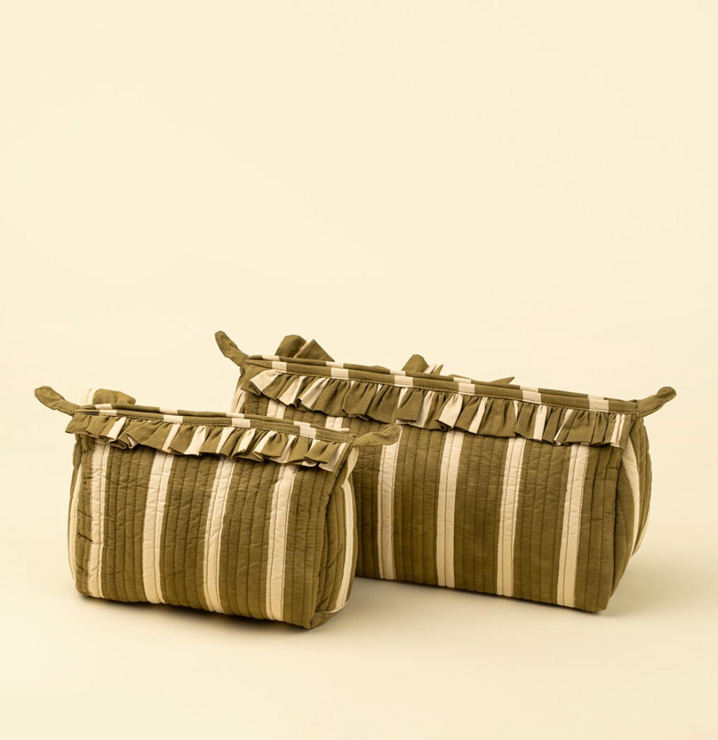 Quilted Stripe Pouch