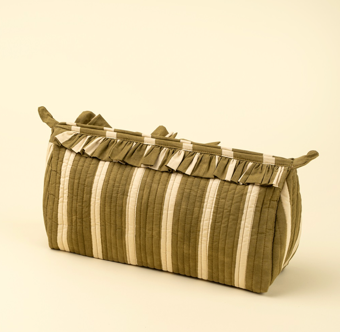 Quilted Stripe Pouch