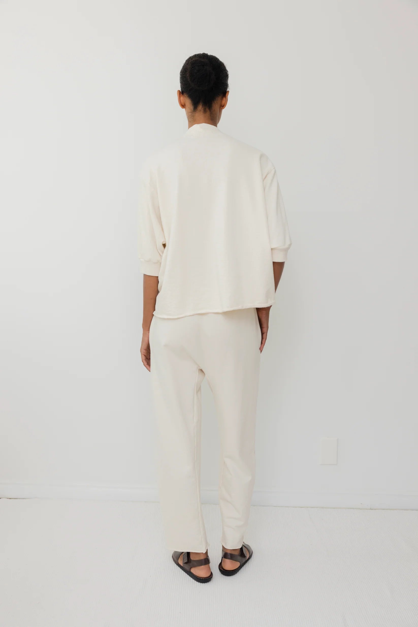Short Sleeve Sweatshirt : Natural