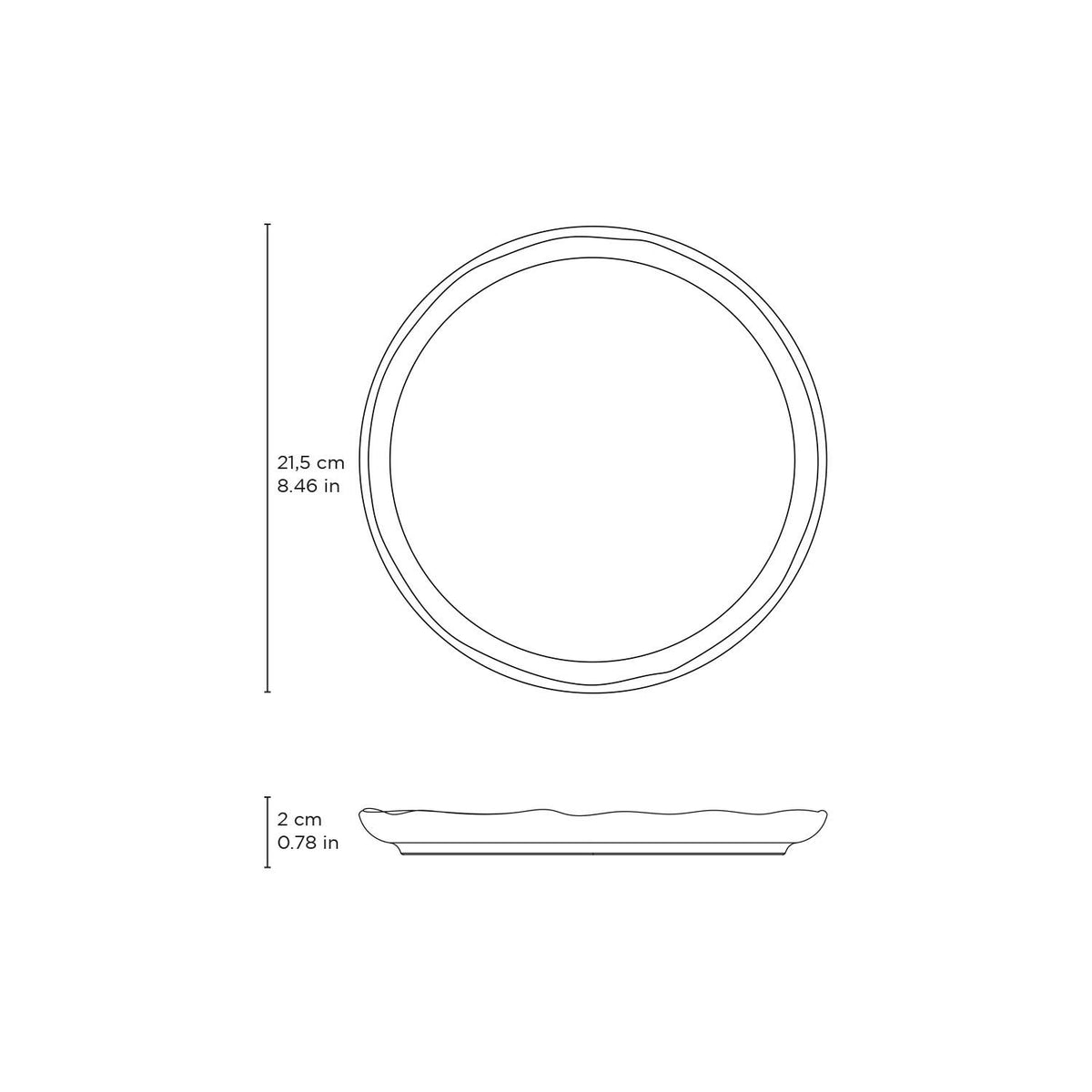 Dessert Plate 8.46” Ceramic Home Decor, Latte