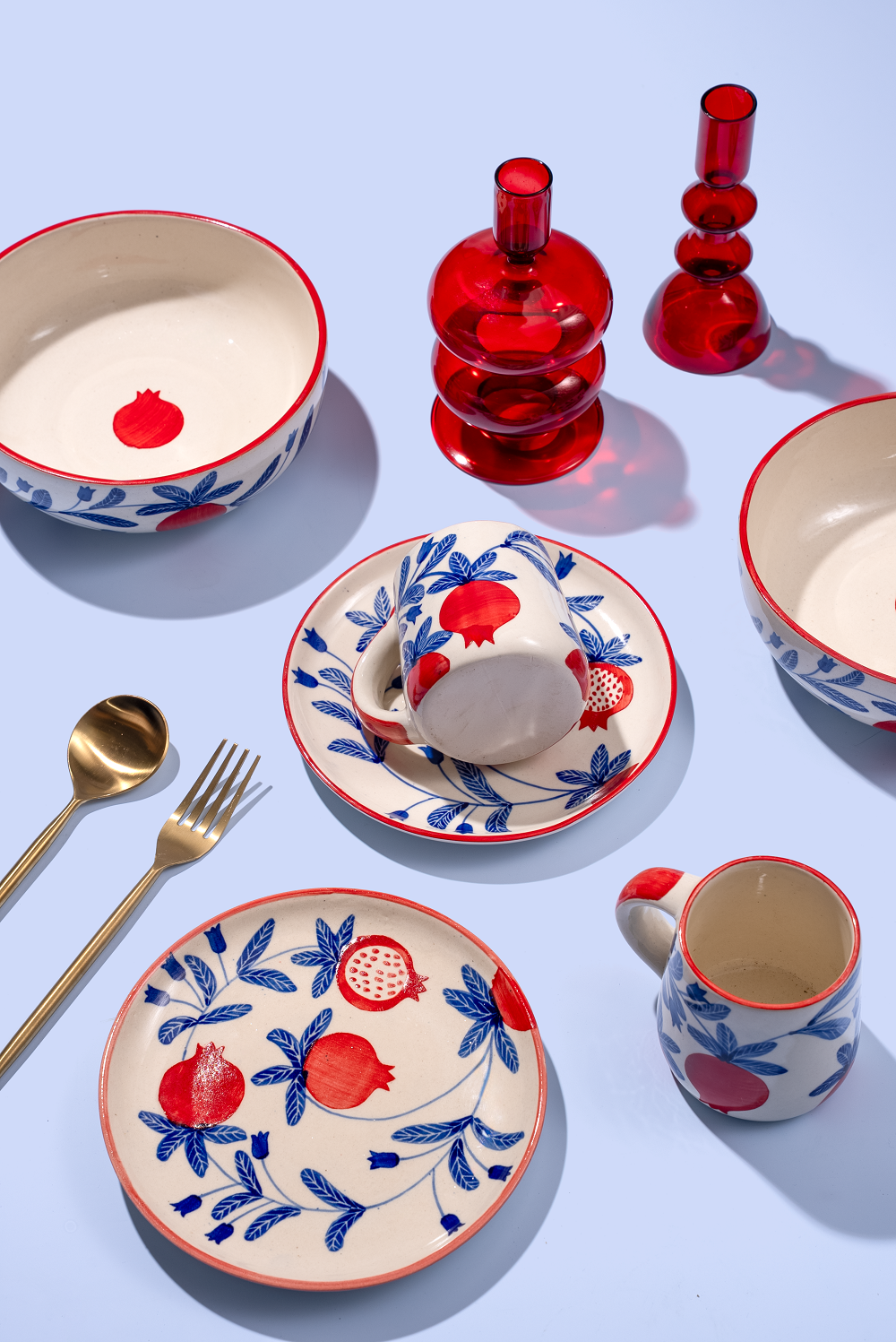Anaar plate, Red- 7x1 Inches
