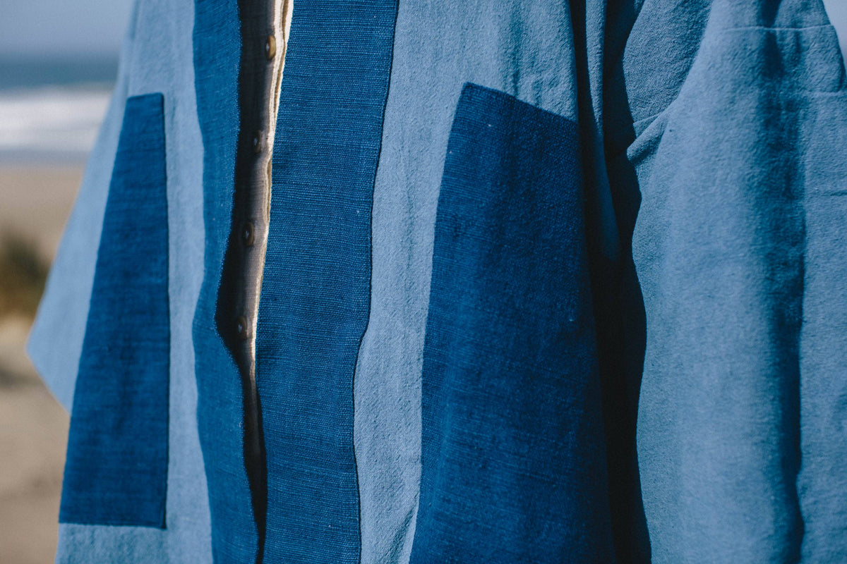 Indigo Waves Coat