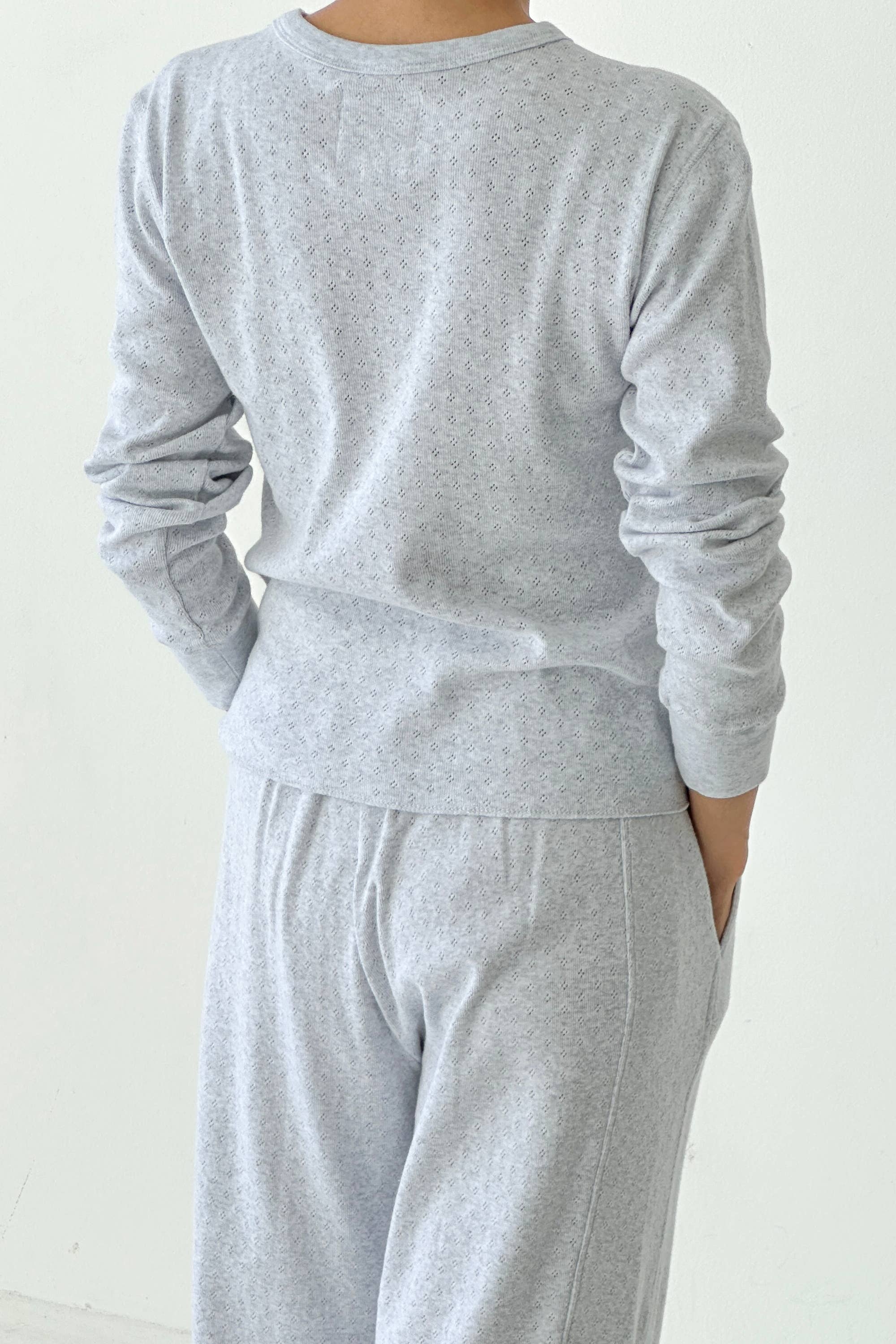 Pointelle Fundamental Tee (2S-2M-1L): Baby Pink