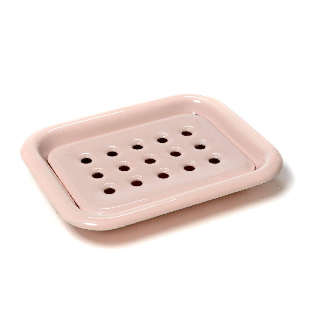 Enamel Soap Dish - Pink