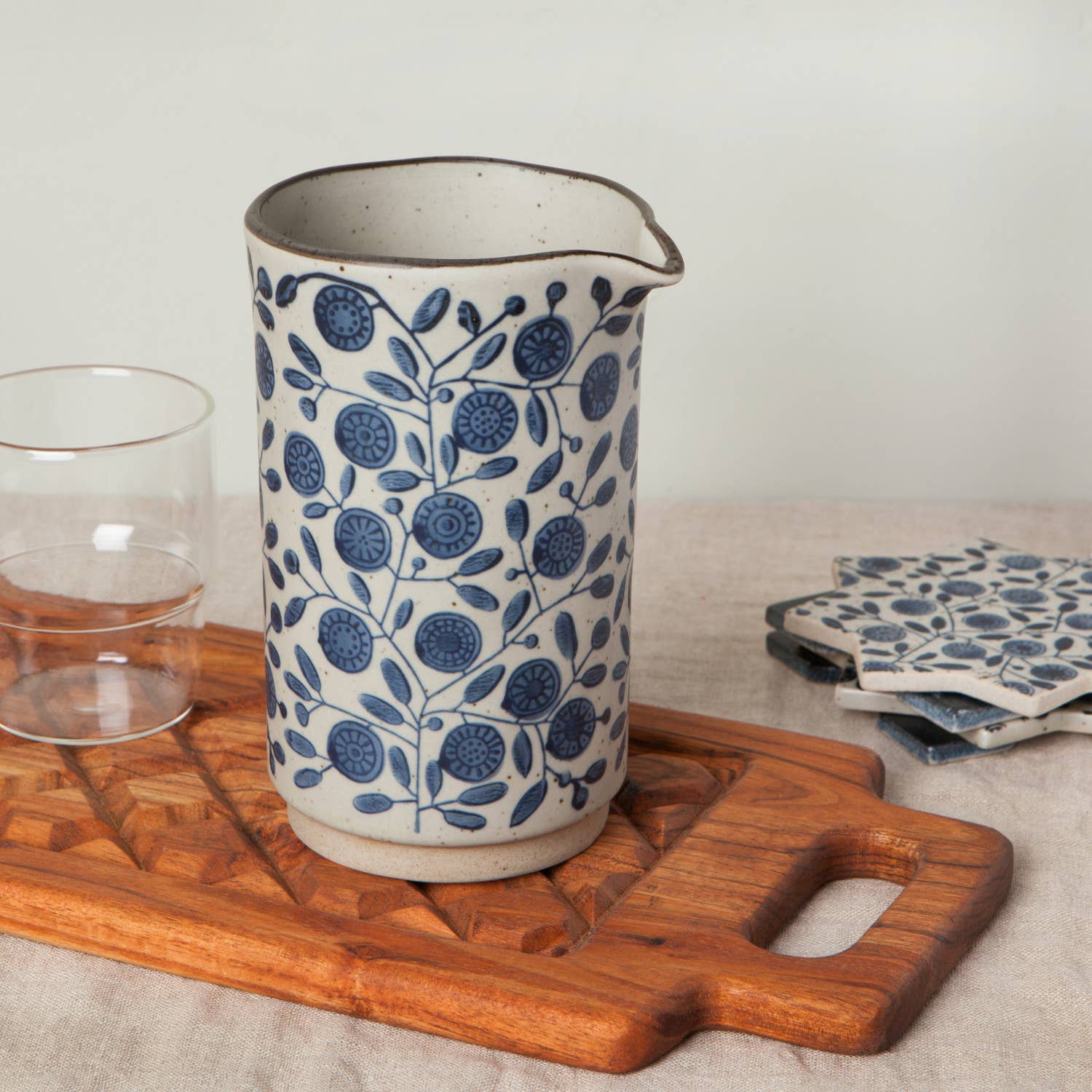 Calendula Stoneware Pitcher