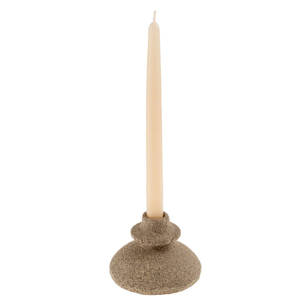 Arta Terracotta Candle Holder, Sand