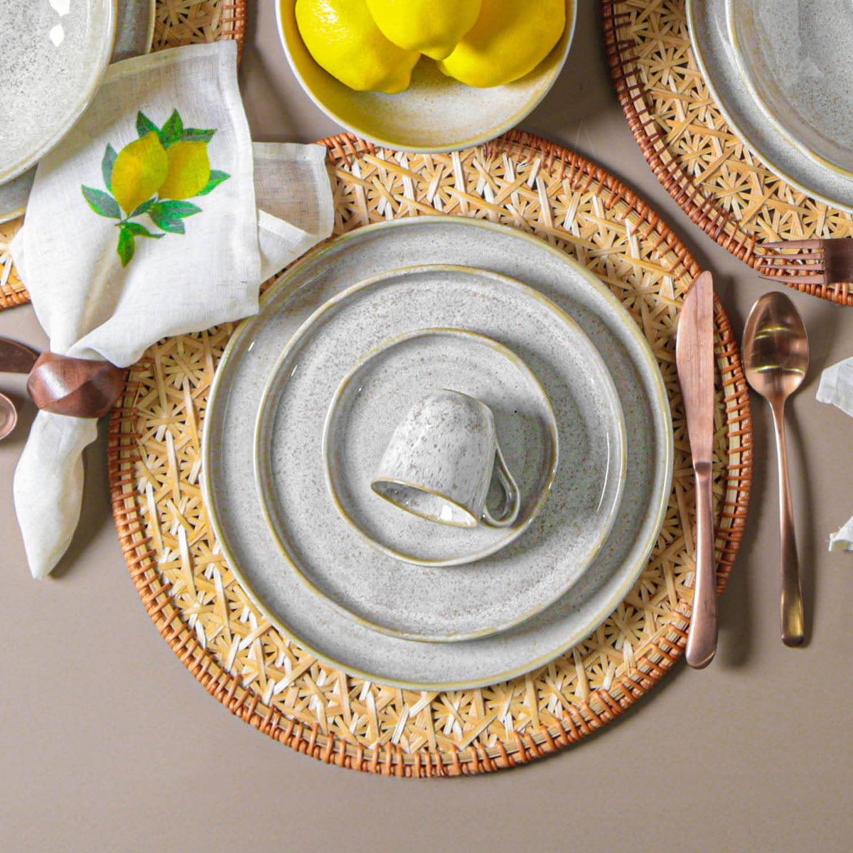 Dessert Plate 8.46” Ceramic Home Decor, Latte