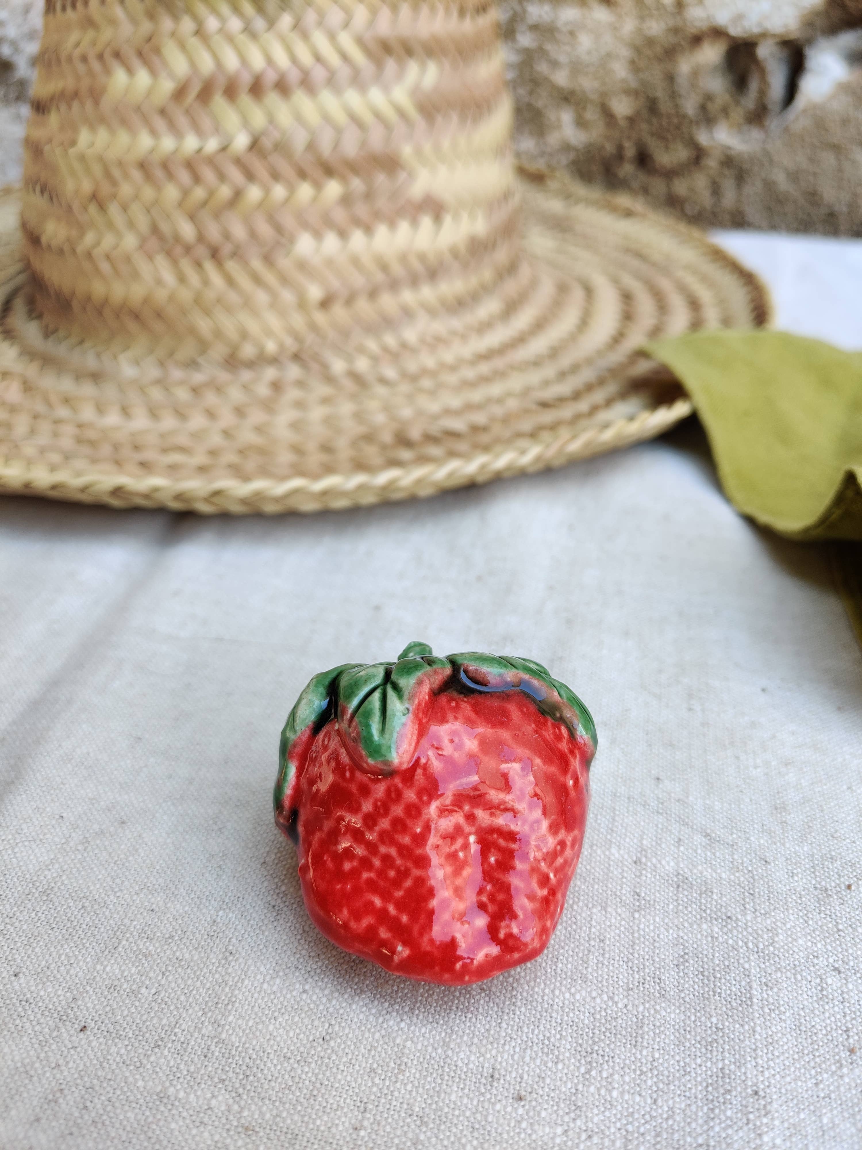 Ceramic strawberries