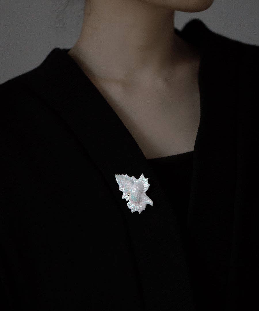 YIHE Ceramic Brooches "Conch"
