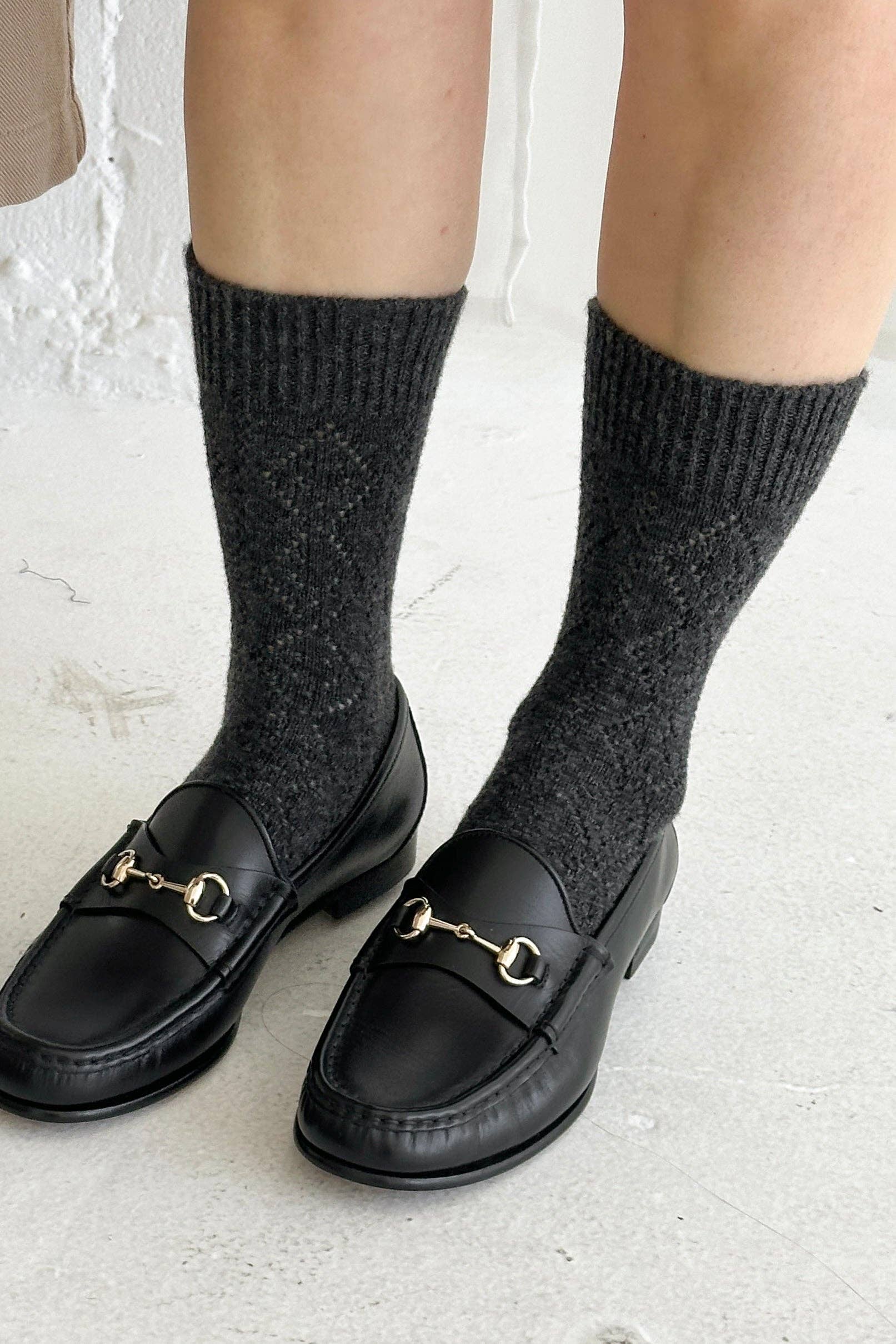 Cashmere Pointelle Socks