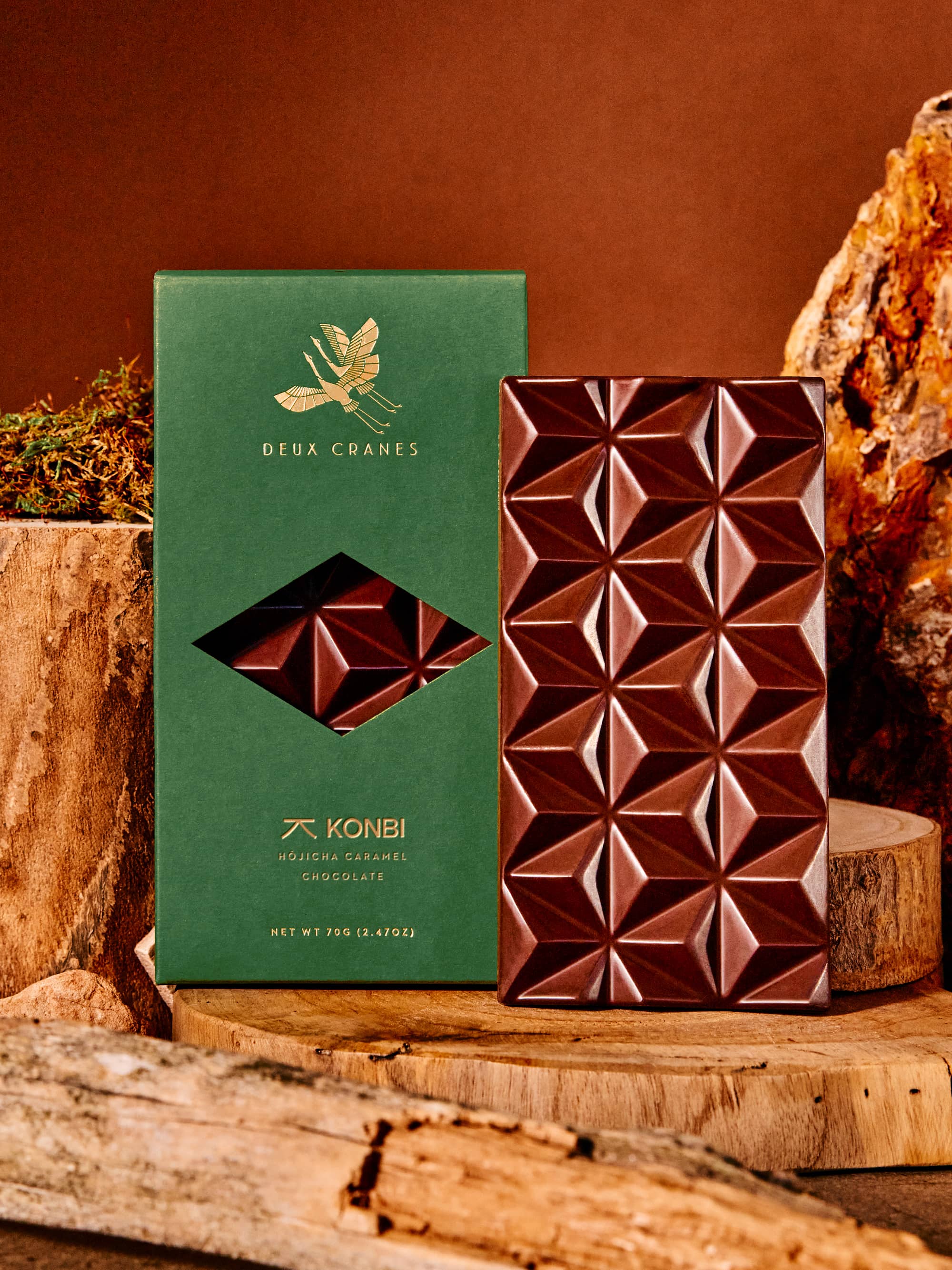 Hōjicha Caramel Milk Chocolate Bar