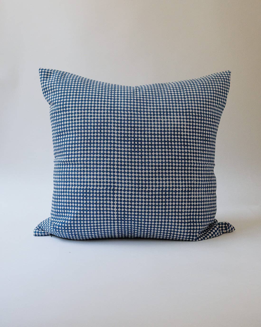 Rekha - Hand Block-printed Linen PILLOW (Indigo) 22x22